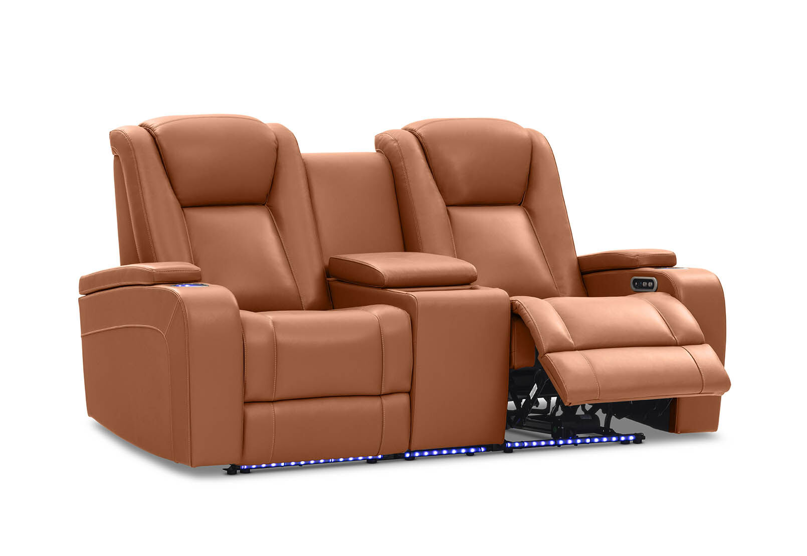 SENTINAL MK2 LEATHER - 2 Seater with 2 Electric Recliners and Console SENTINAL MK2 LEATHER