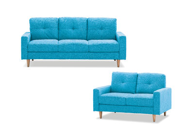 KELLER - Fabric Sofa Pair