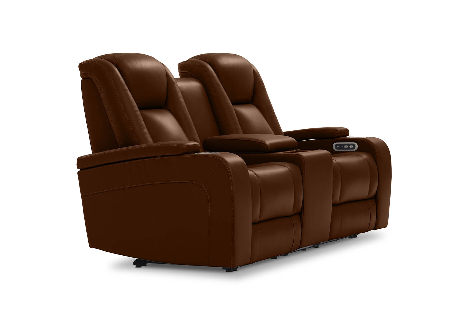 SENTINAL MK2 LEATHER - 2 Seater with 2 Electric Recliners and Console SENTINAL MK2 LEATHER