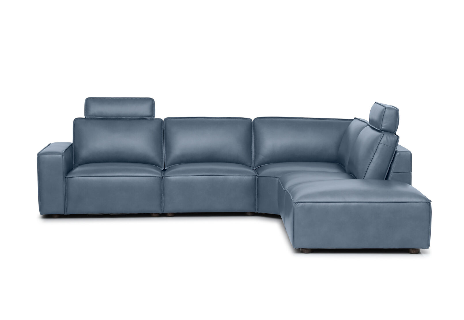 BARTELLE LEATHER - 5 Piece RHF Corner Chaise. BARTELLE LEATHER