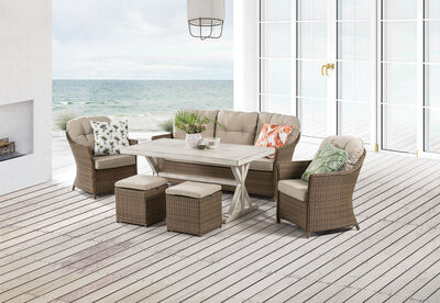 MIAMI - 6 Piece Outdoor Lounge Dining Setting