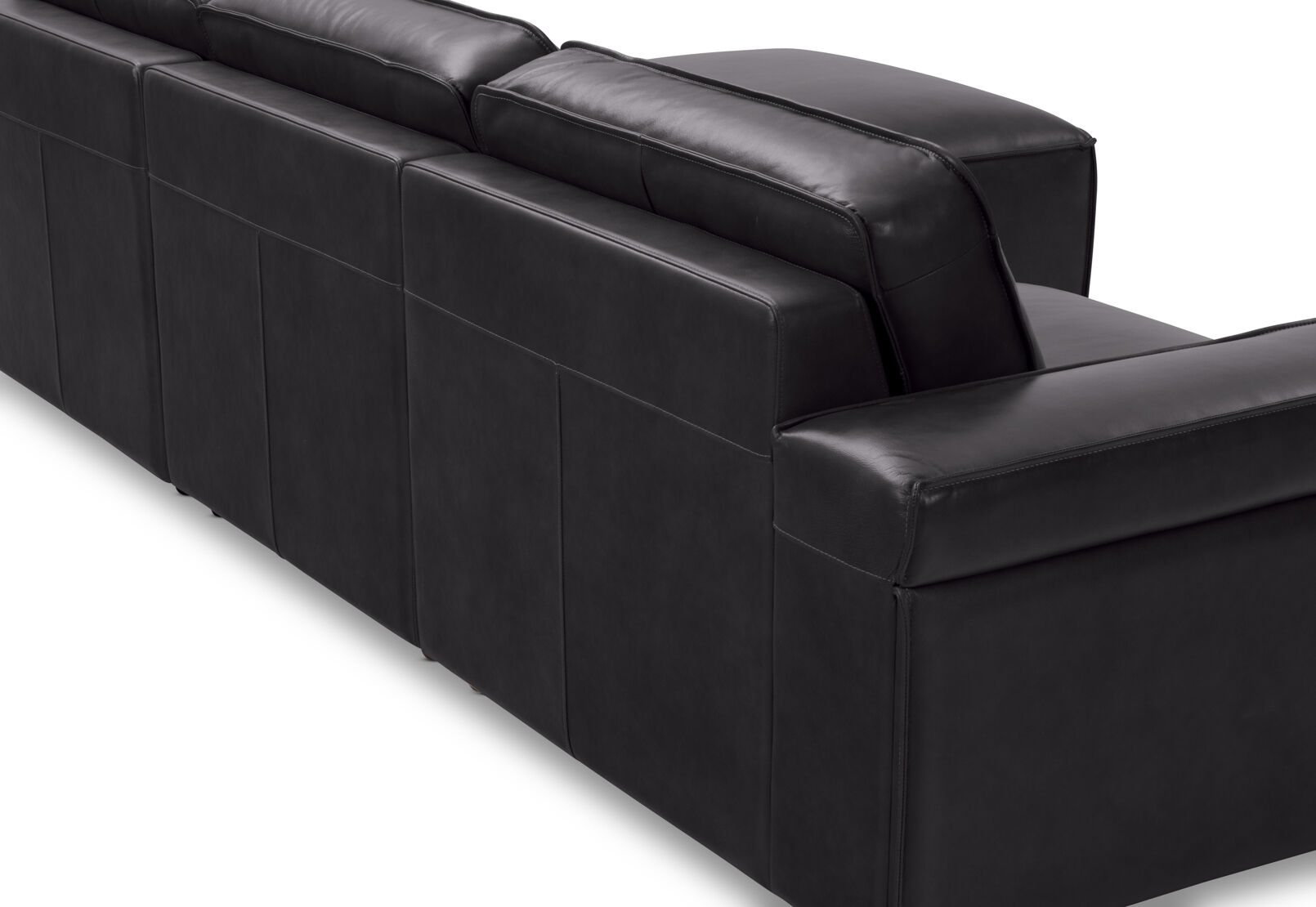 BARTELLE LEATHER - 3.5 Seater Sofa with Ottoman. BARTELLE LEATHER