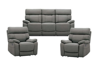 ALFRED - Fabric 3 Piece Recliner Suite