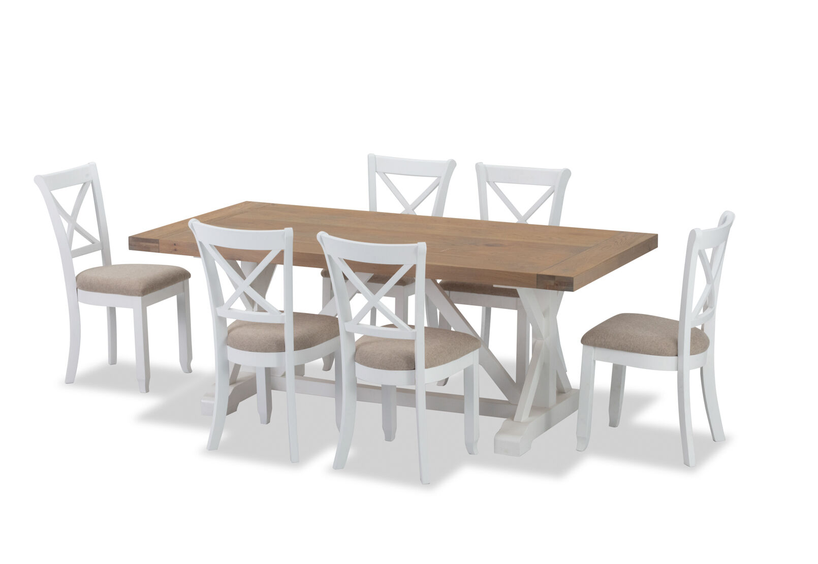 NORMANDY - 7 Piece Dining Suite with Malu Dining Chairs NORMANDY