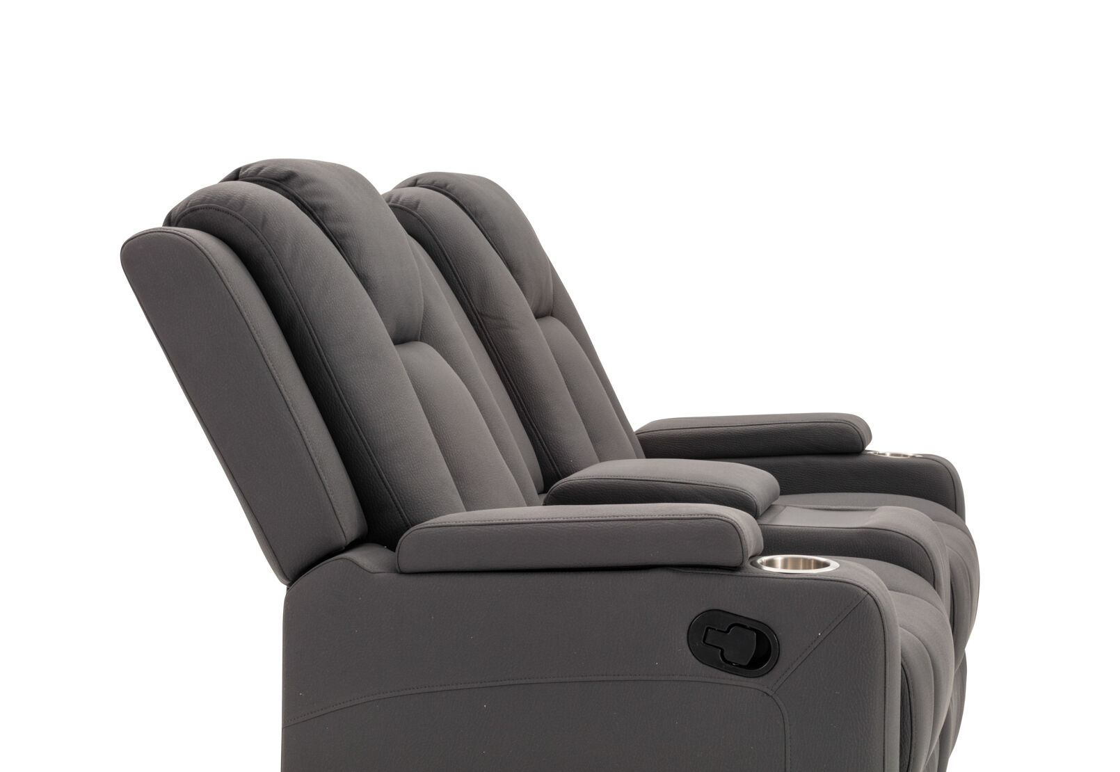 TRAVIS FABRIC - 2 Seater with Recliners and Console TRAVIS FABRIC