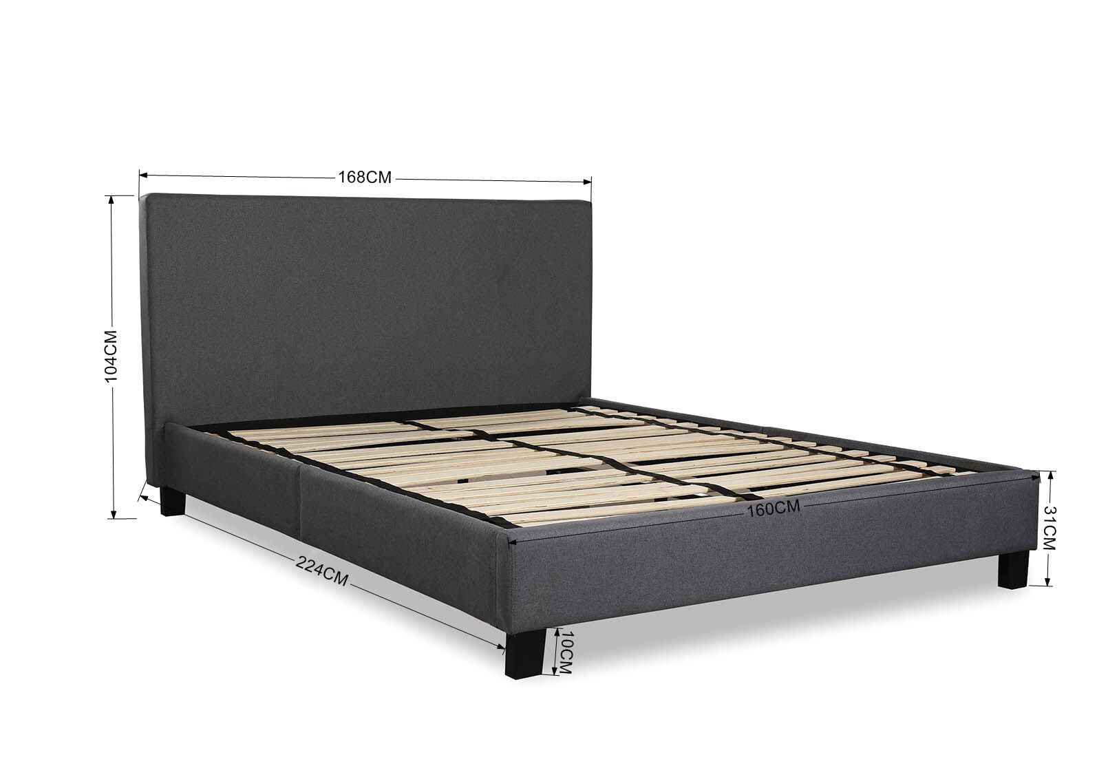 KIRAN - Grey Queen Bed KIRAN