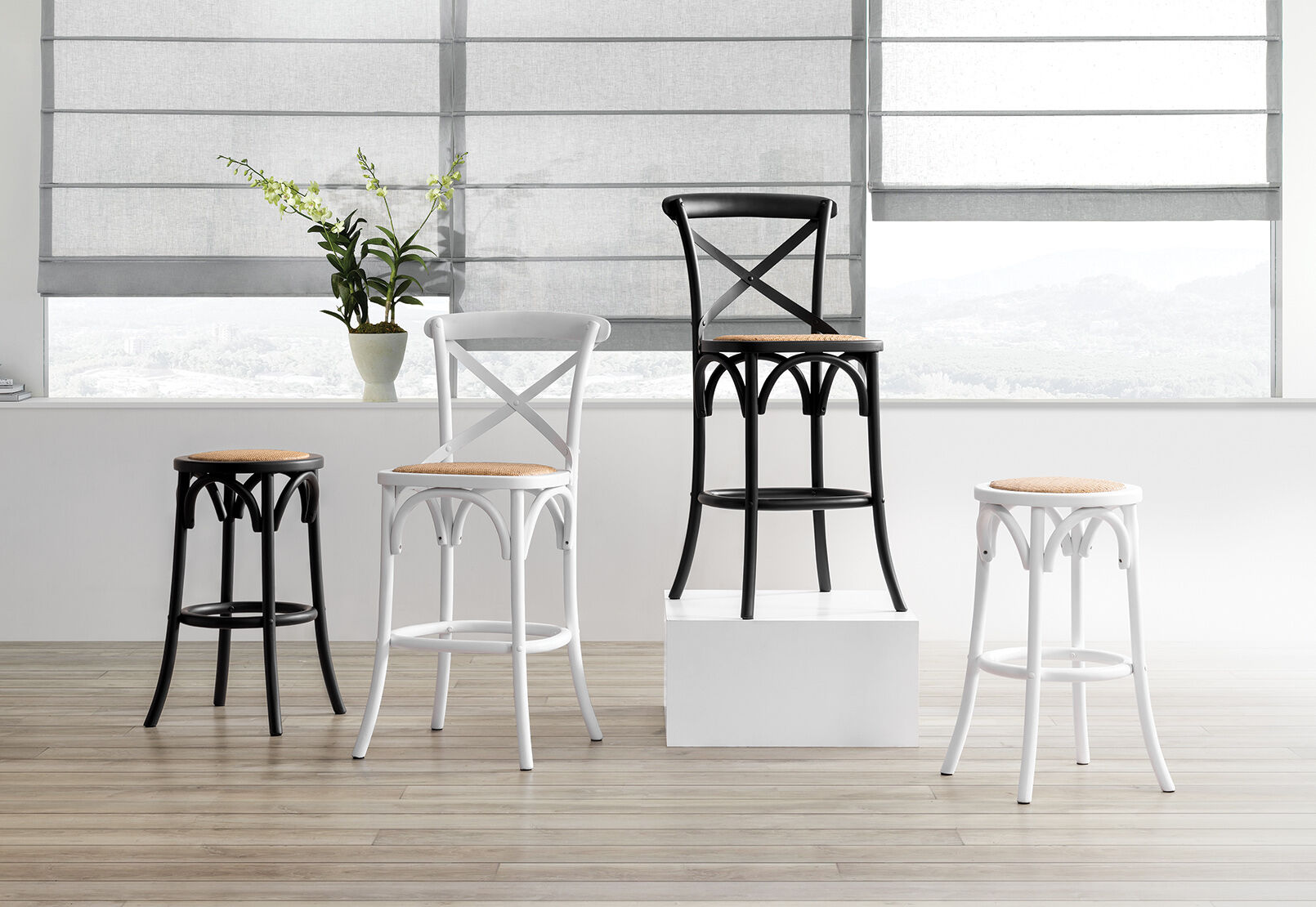BORDEAUX - Backless Stool BORDEAUX