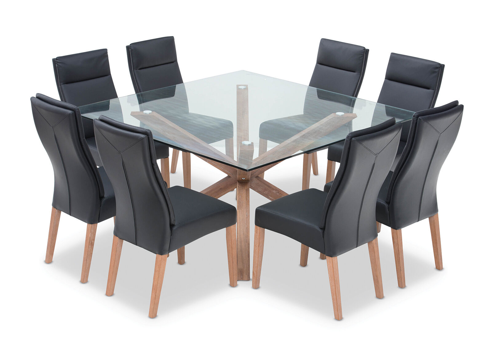 PROMENADE - 9 Piece Dining Suite with Asheville Dining Chairs PROMENADE