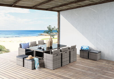 NOBBY - 11 Piece Outdoor Dining Setting
