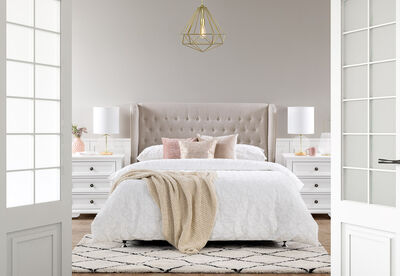 BARNSLEY - Cream Queen Headboard