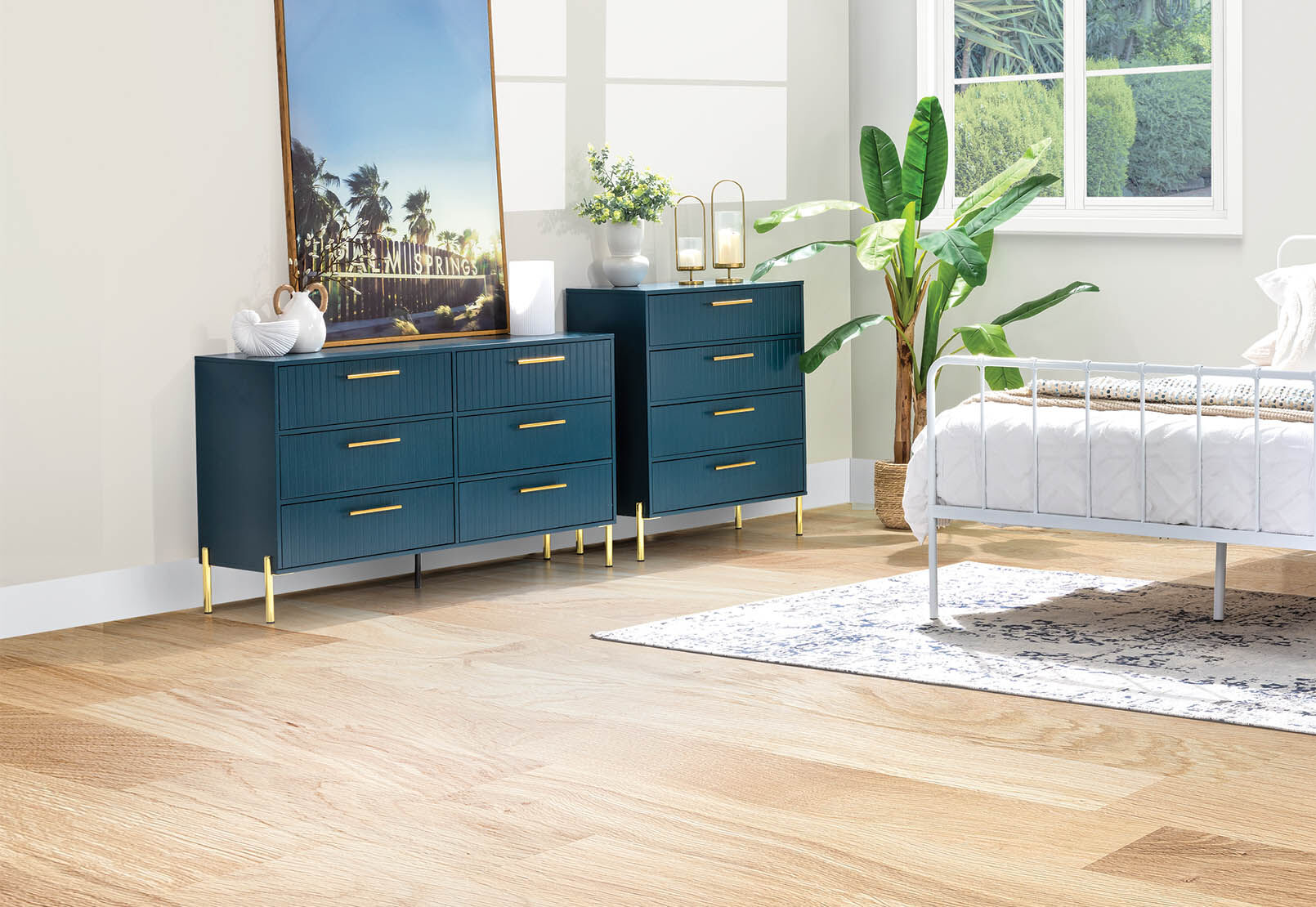 DELGADO - Teal 6 Drawer Dresser DELGADO