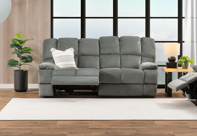 LEBRON FABRIC - 3 Seater with 2 inbuilt Recliners