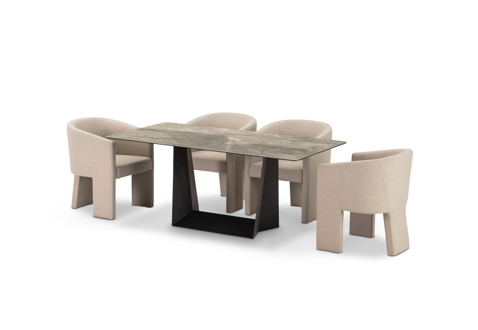MILAS - 7 Piece Dining Suite with Alicante Dining Chairs. MILAS