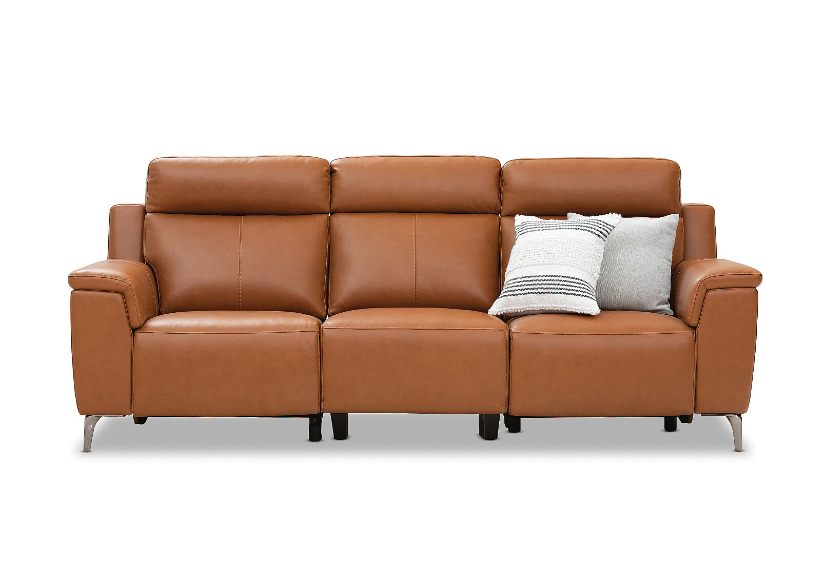 ARISTOTLE - Leather 3 Seater Sofa with 2 Inbuilt Electric Recliners ARISTOTLE