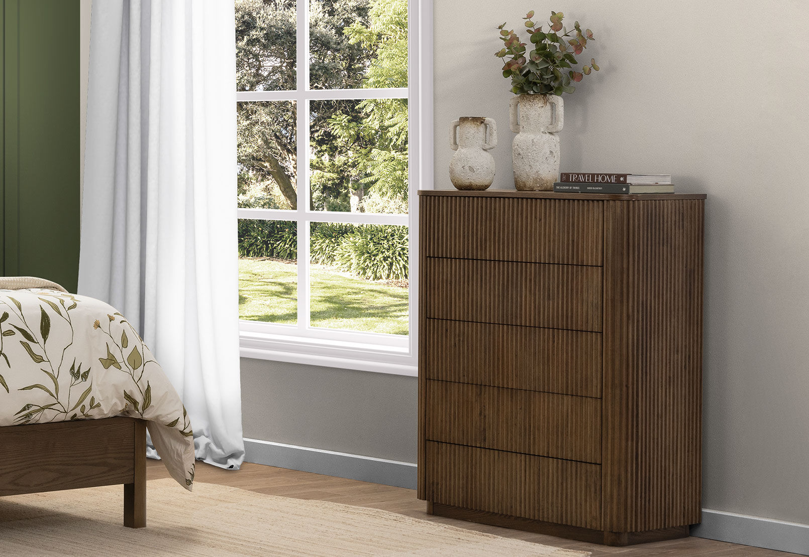 WALNUT ADEONA Tall Chest