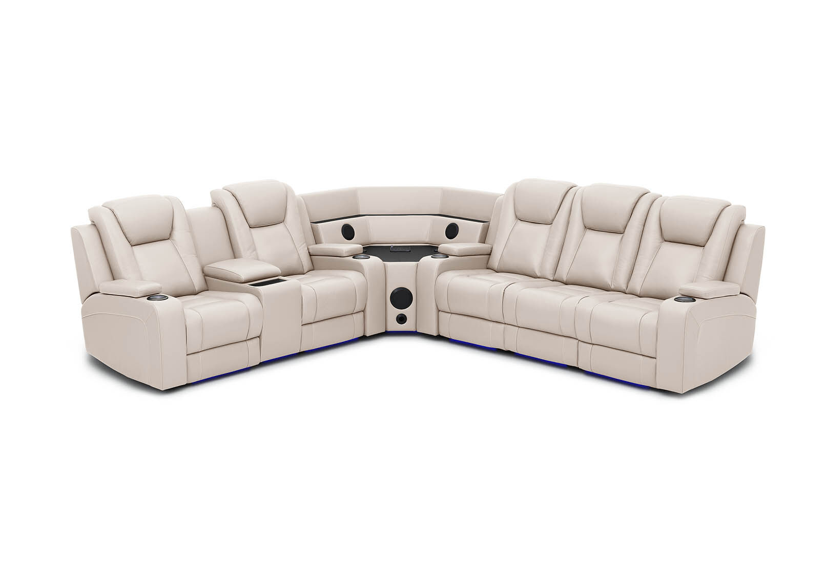 SENTINAL MK2 LEATHER - 5 Piece Corner with LHF Console SENTINAL MK2 LEATHER