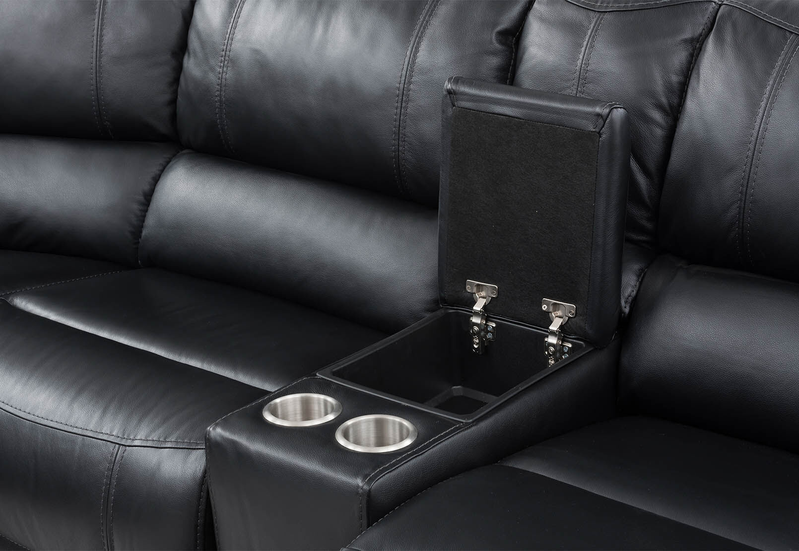 BLACK FLOYD Leather Corner Lounge