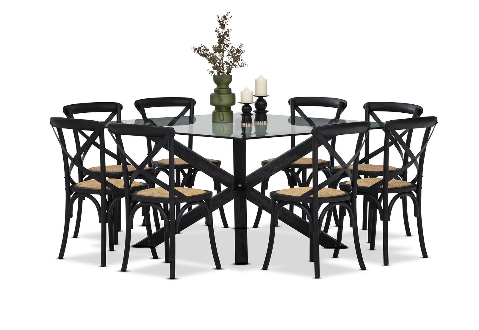 PROMENADE - 9 Piece Dining Suite with Bordeaux Dining Chairs PROMENADE