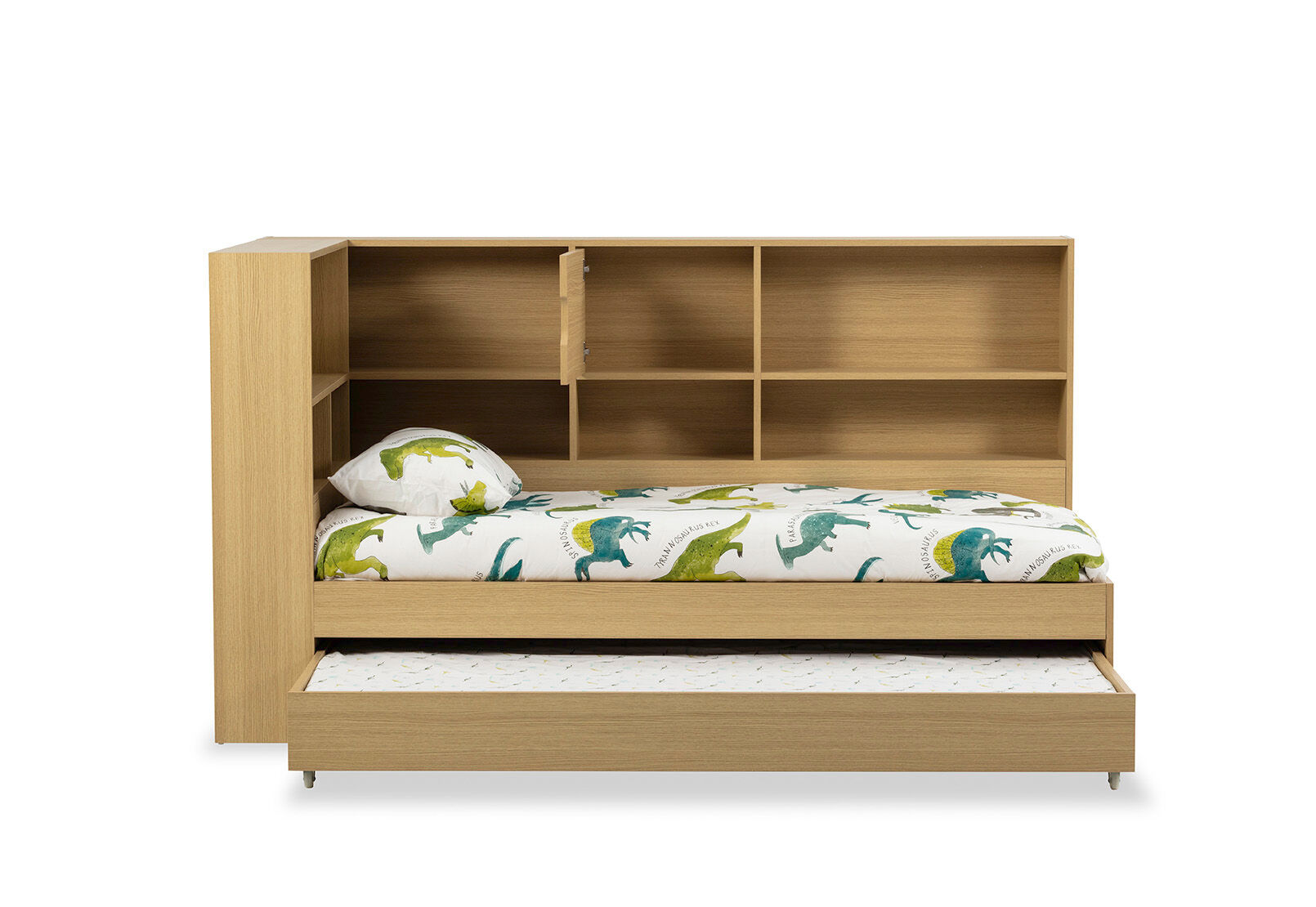 OAK ZAYDEN Single Bed with Trundle