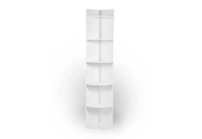 LEACH - White Corner Bookshelf