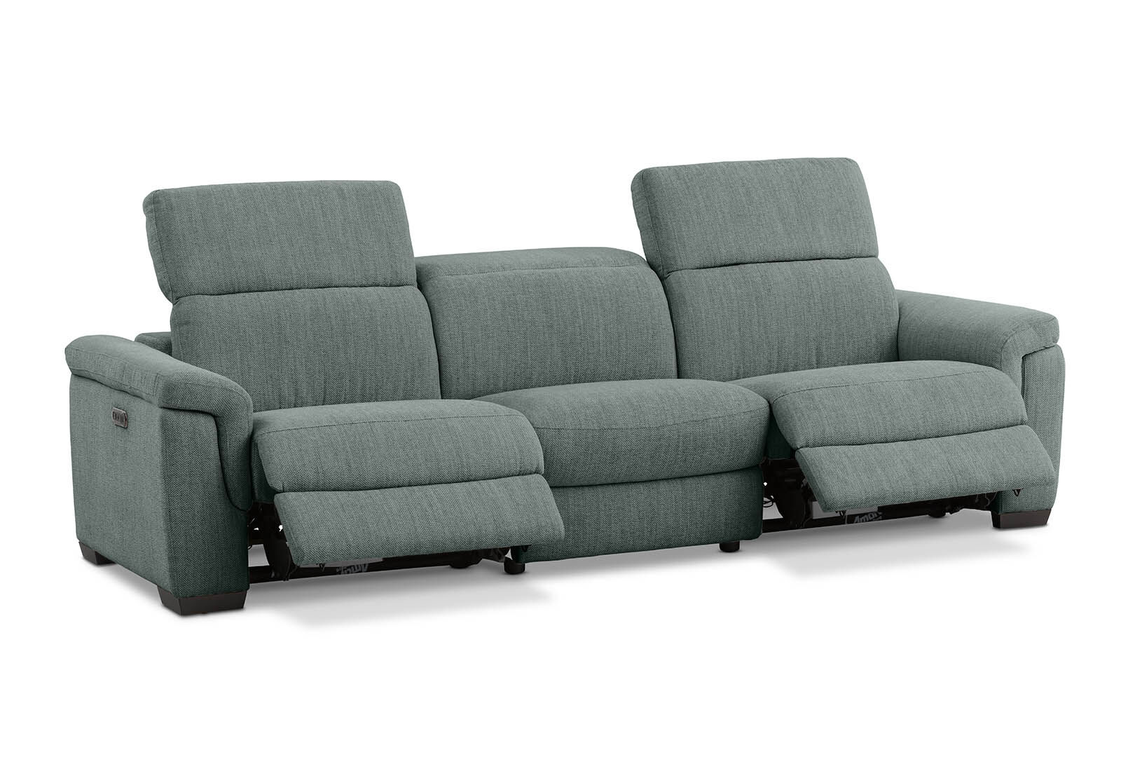 LUCIANO - Fabric 3.5 Seater Sofa with 2 Electric Recliners LUCIANO