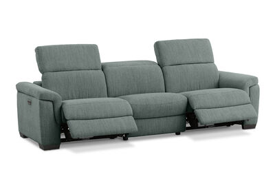 LUCIANO - Fabric 3.5 Seater Sofa with 2 Electric Recliners