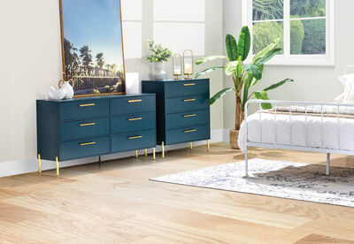 DELGADO - Teal 4 Drawer Tall Chest