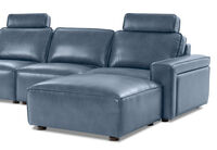 BARTELLE LEATHER - 3.5 Seater Sofa with Ottoman. BARTELLE LEATHER