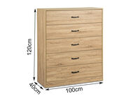 NIVA - 5 Drawer Tall Chest NIVA