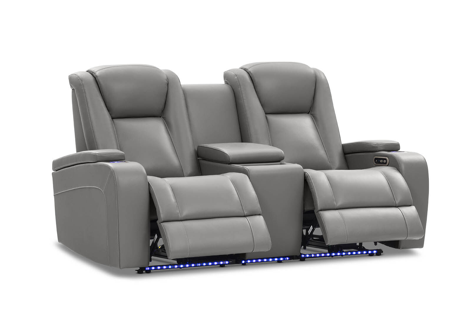 SENTINAL MK2 LEATHER - 2 Seater with 2 Electric Recliners and Console SENTINAL MK2 LEATHER
