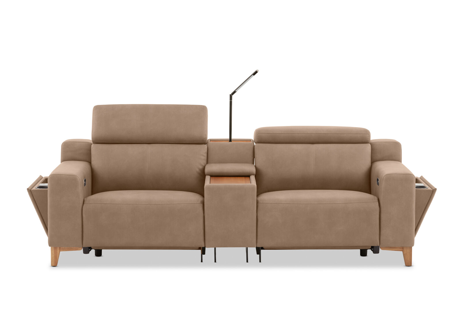 GAGE FABRIC - 2 Seater with Electric Recliners & Console GAGE FABRIC