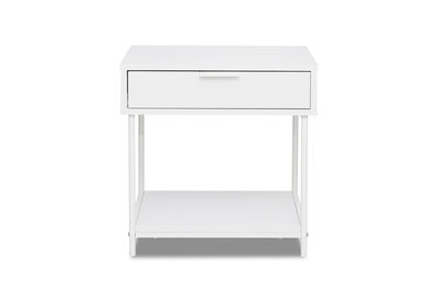HESTER - White Bedside Table