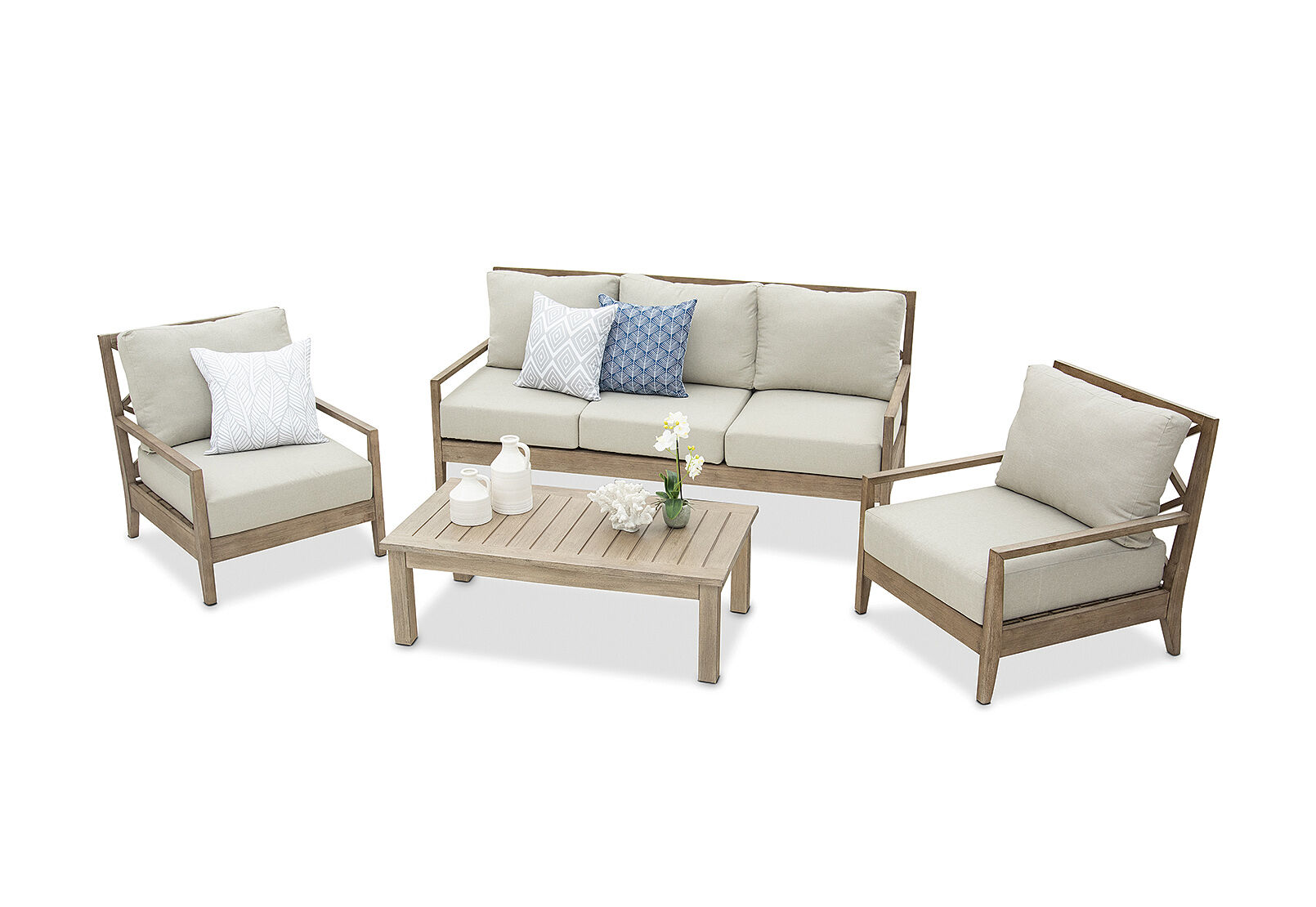 Lillian 4 Piece Outdoor Lounge Setting Amart Furniture