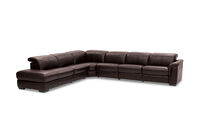 LUCIANO - Leather Corner Lounge with 3 Inbuilt Electric Recliners and Left-Hand Facing Chaise LUCIANO