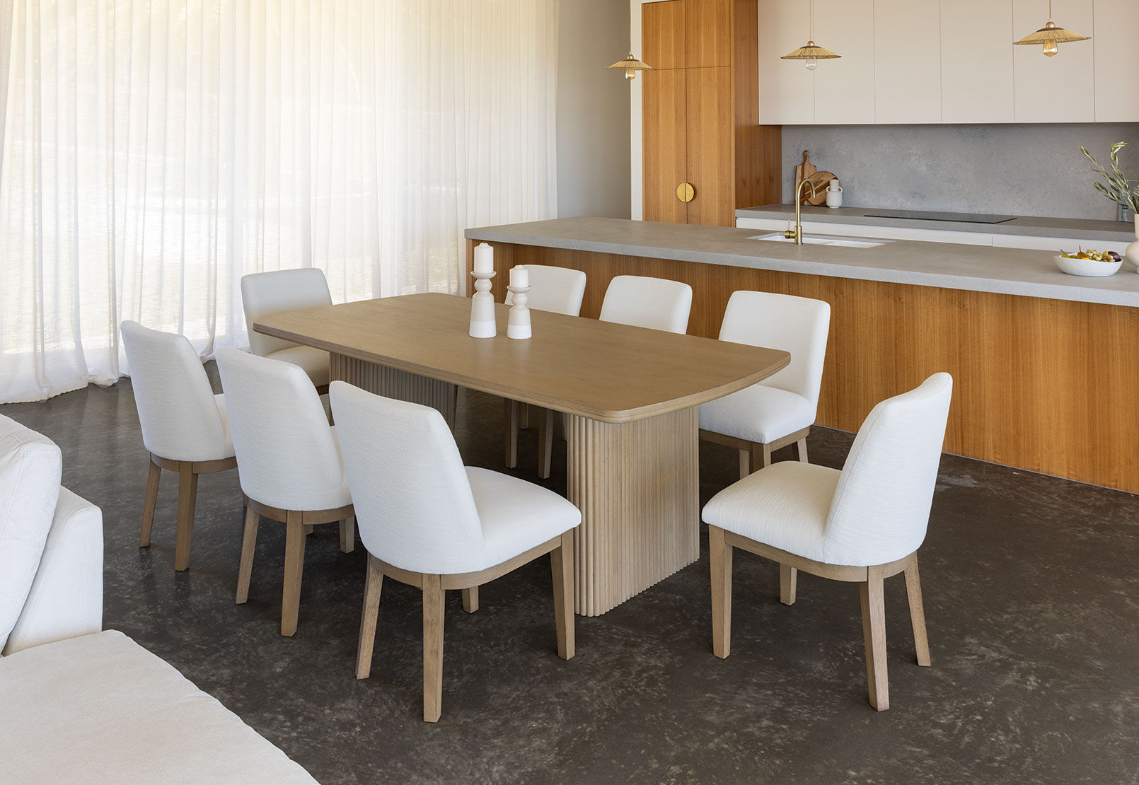 MIRAN - 9 Piece 2100 Dining Suite with Cora Chairs MIRAN