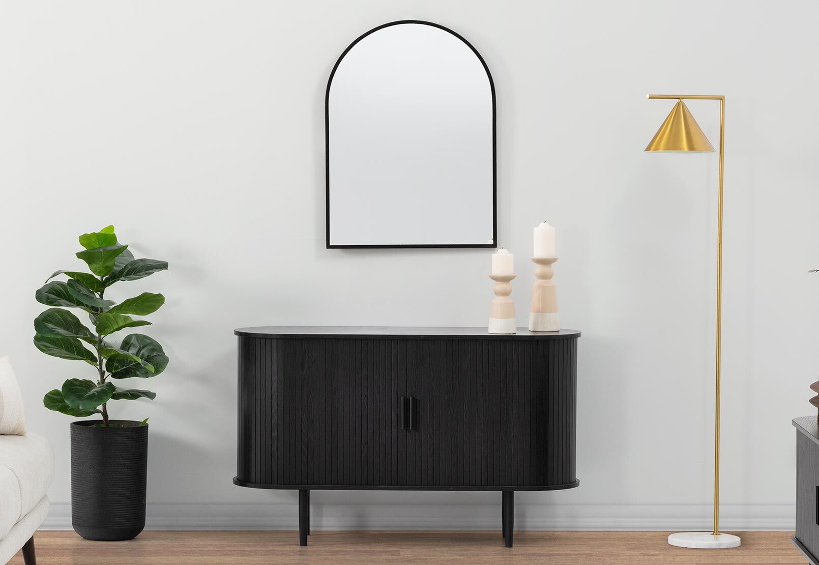 TANNER - 2 Door Black Buffet TANNER