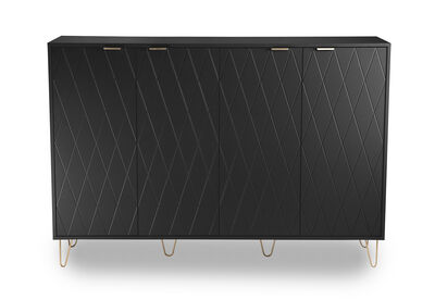 DORSEY - Black 4 Door Buffet