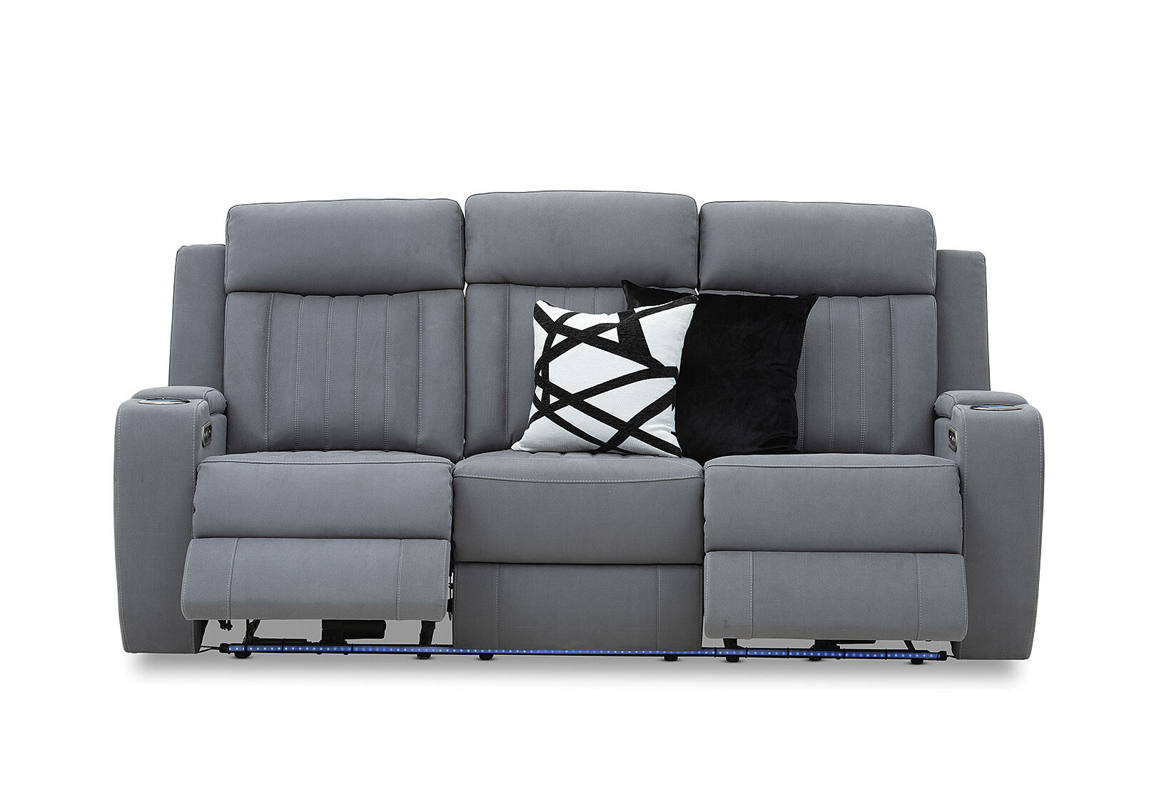 HERCULES - Fabric 3 Seater with Inbuilt Electric Recliners HERCULES