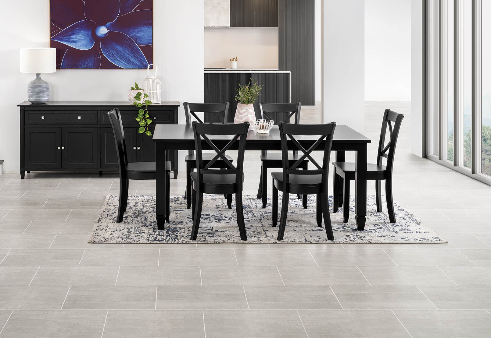 BLACK ECHUCA 7 Piece Dining Suite
