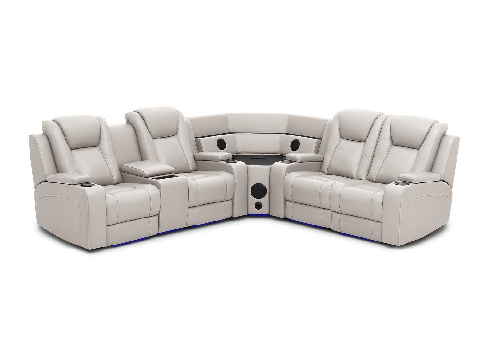 SENTINAL MK2 LEATHER - 4 Piece Corner with LHF Console SENTINAL MK2 LEATHER