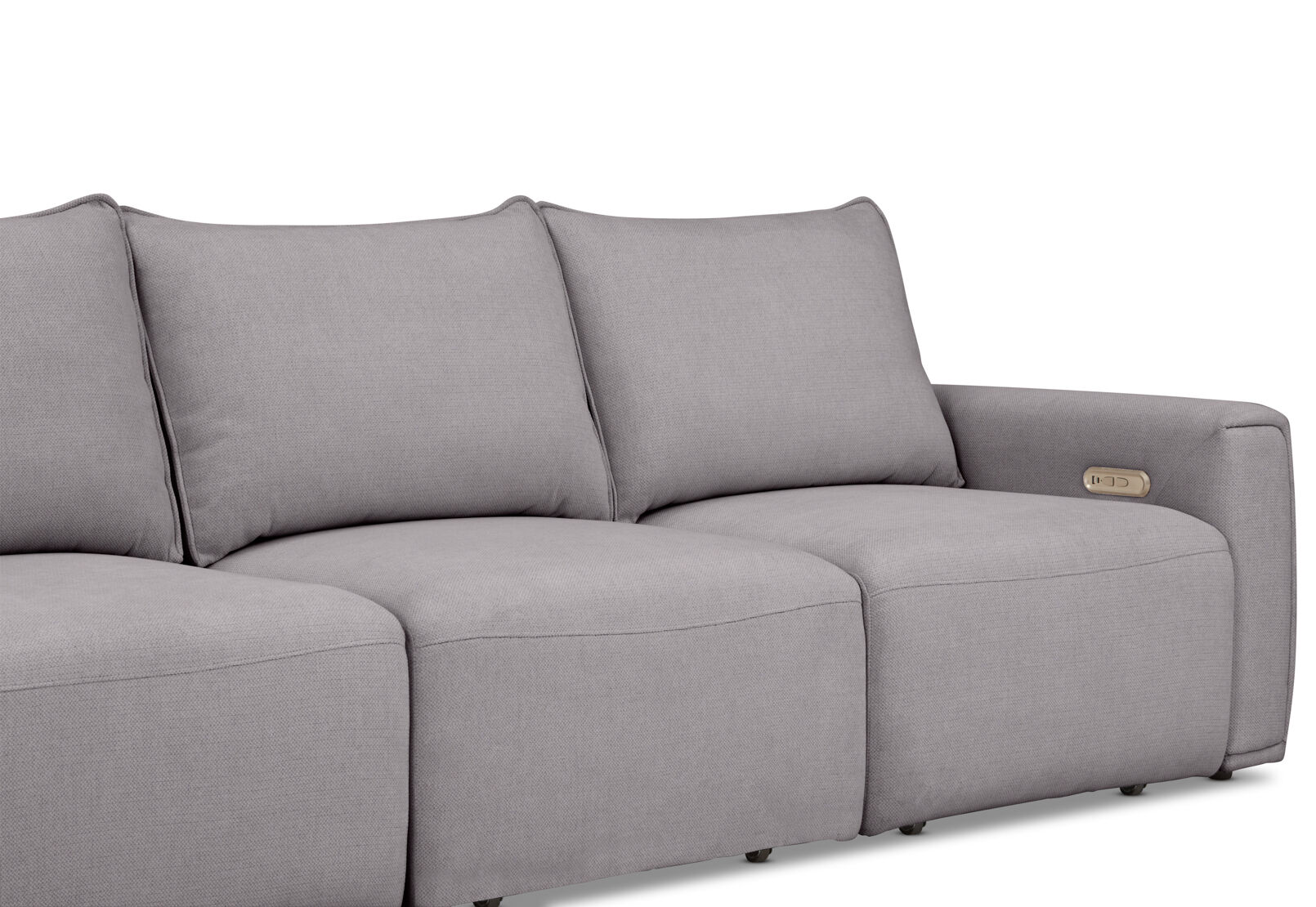 MIKAELA - 3 Seater with Sliding Electric Chaise MIKAELA