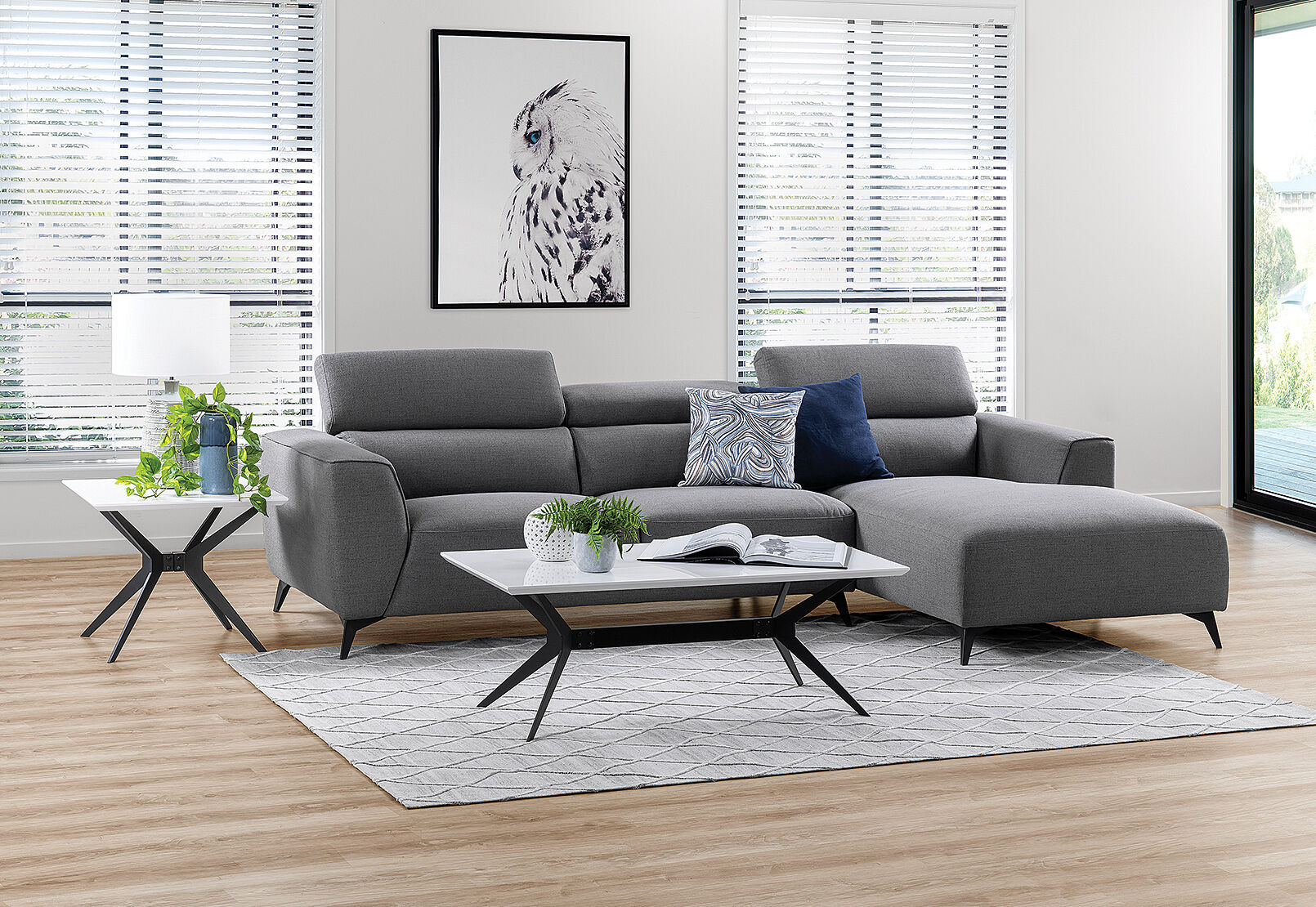 Three seater with chaise deals