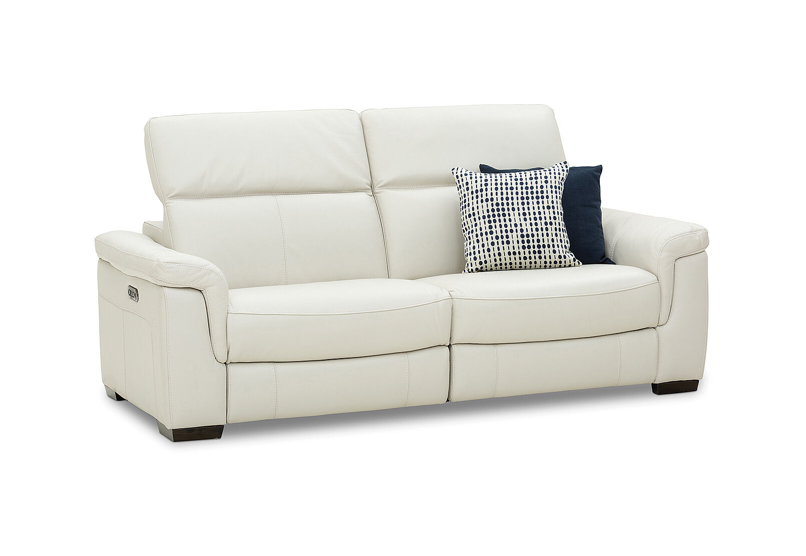 LUCIANO - Leather 2.5 Seater Sofa with 2 Electric Recliners LUCIANO