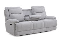 HARLINGEN FABRIC - 3 Seater Electric Recliners with Drop Down Table HARLINGEN FABRIC