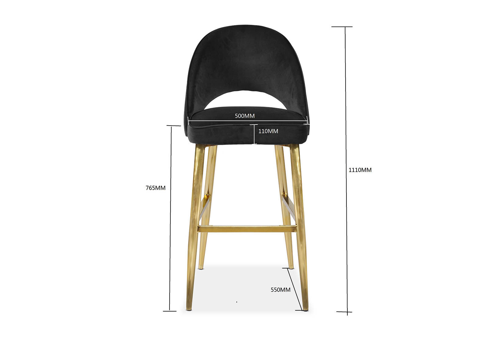 2 black bar stools
