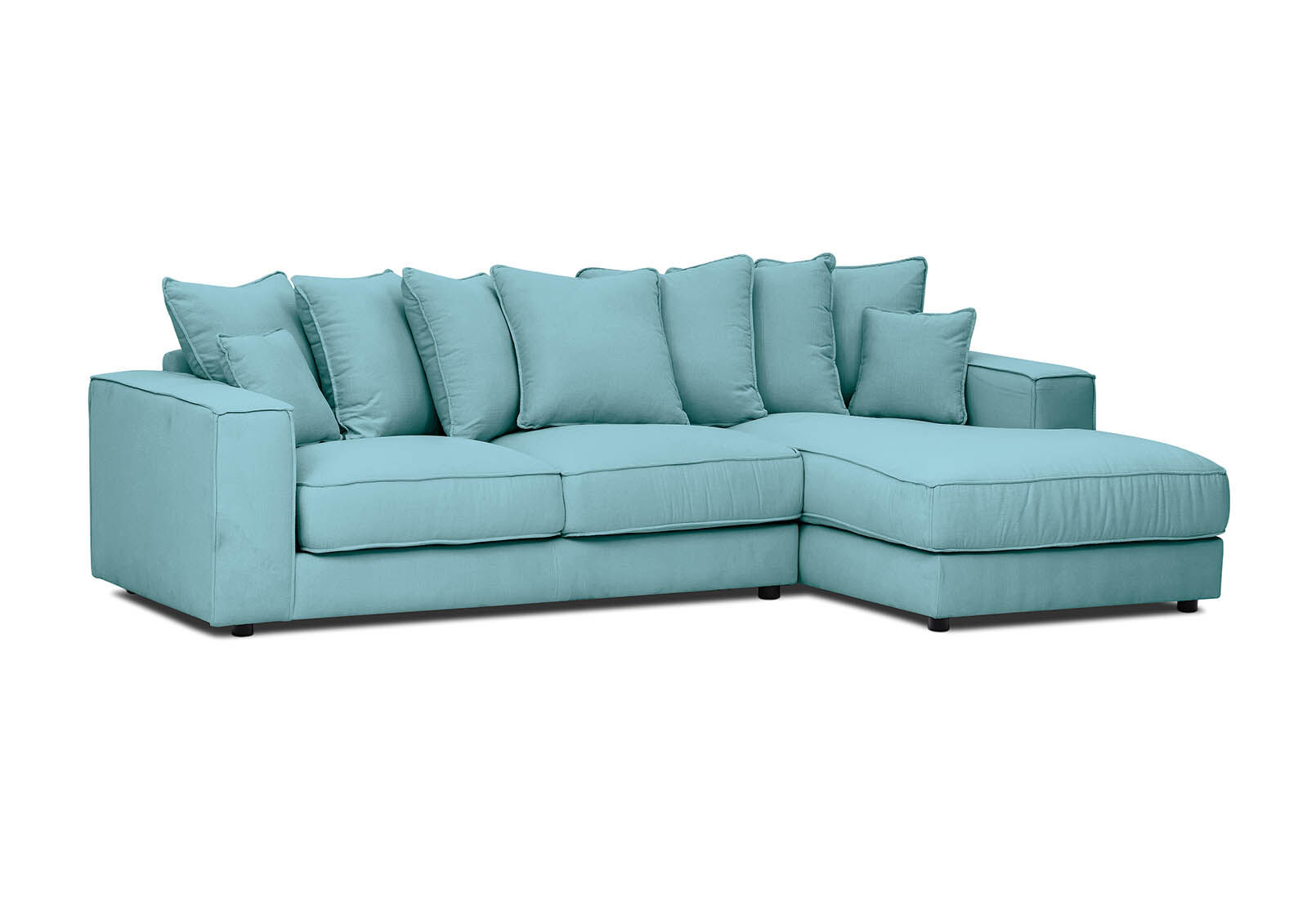 TEAL AIMEE Fabric 3 Seat RHF Chaise