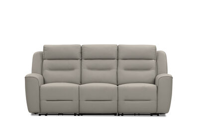 LANDO LEATHER - 3 Seater Sofa with 2 inbuilt Electric Recliners