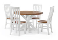 CHARLSBOURG - 5 Piece 1200 Round Dining Suite CHARLSBOURG