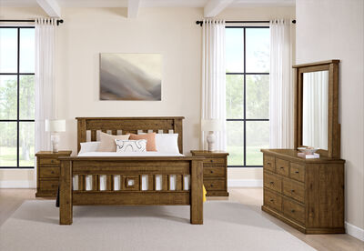 WILLOWBROOK - 4 Piece King Bed Dresser Suite