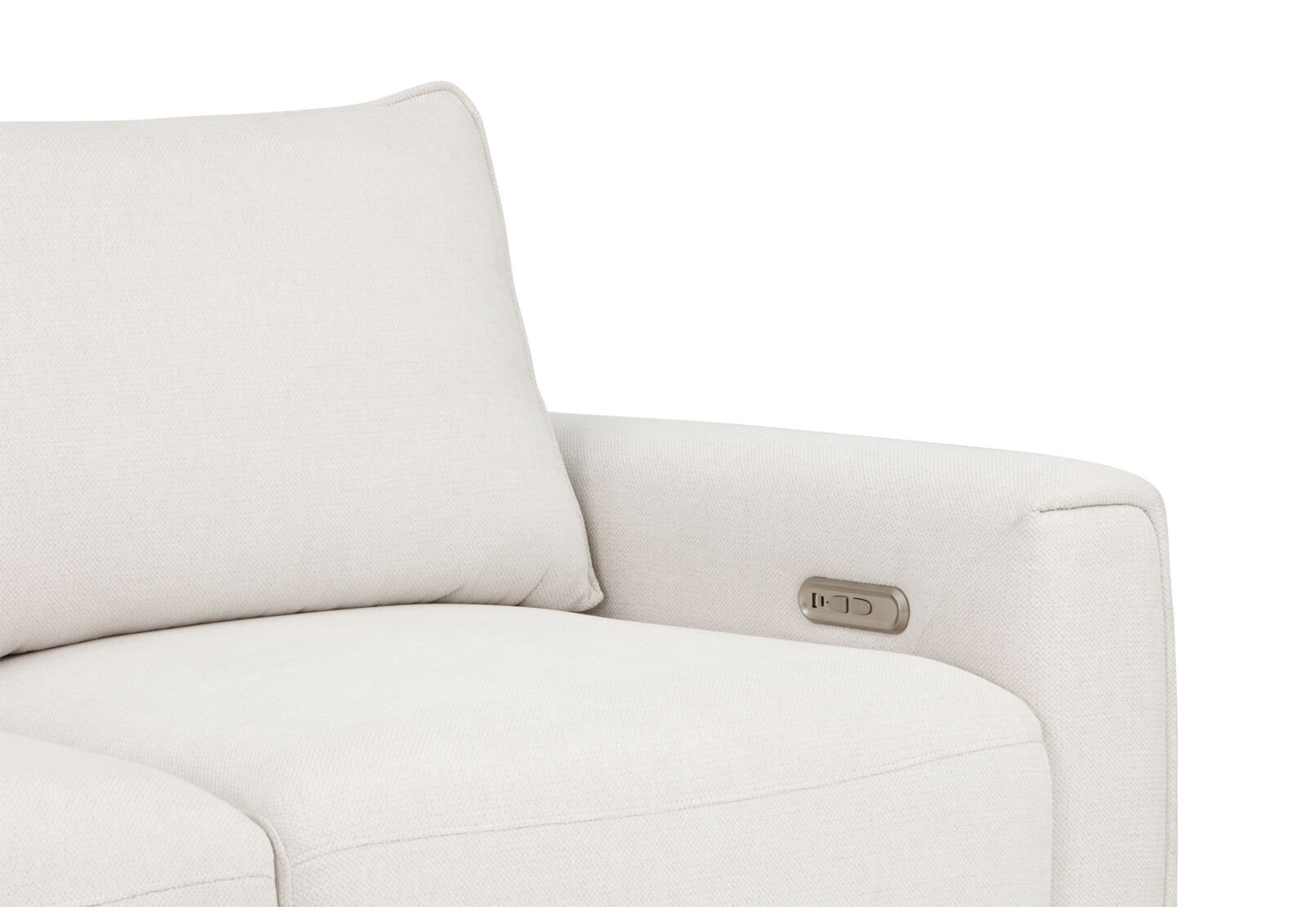 MIKAELA - 3 Seater with Sliding Electric Chaise MIKAELA